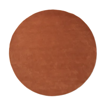 Stille tufted rug round - Red brown, Ø240 cm - Ferm Living