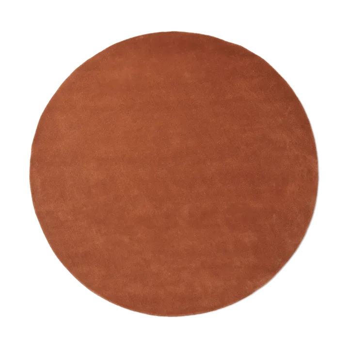 Stille tufted rug round - Red brown, Ø240 cm - Ferm Living