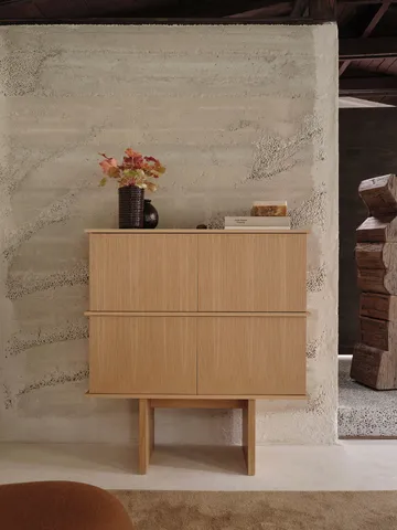 Stilt sideboard double 109x100 cm - Natural oak - Ferm Living
