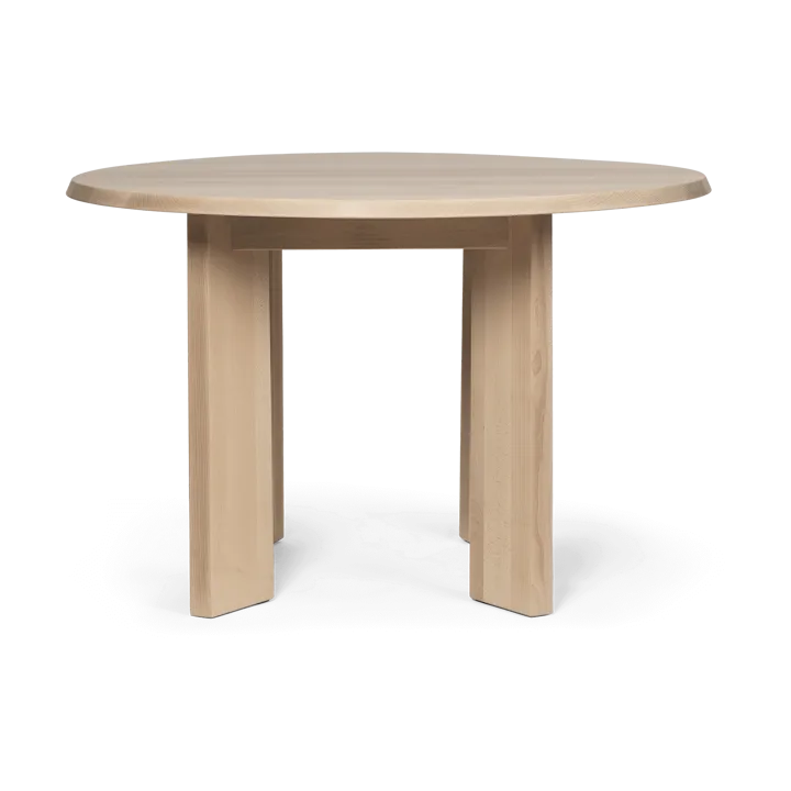 Tarn dining table 104.6x113.5 cm - White Oiled Beech - Ferm Living