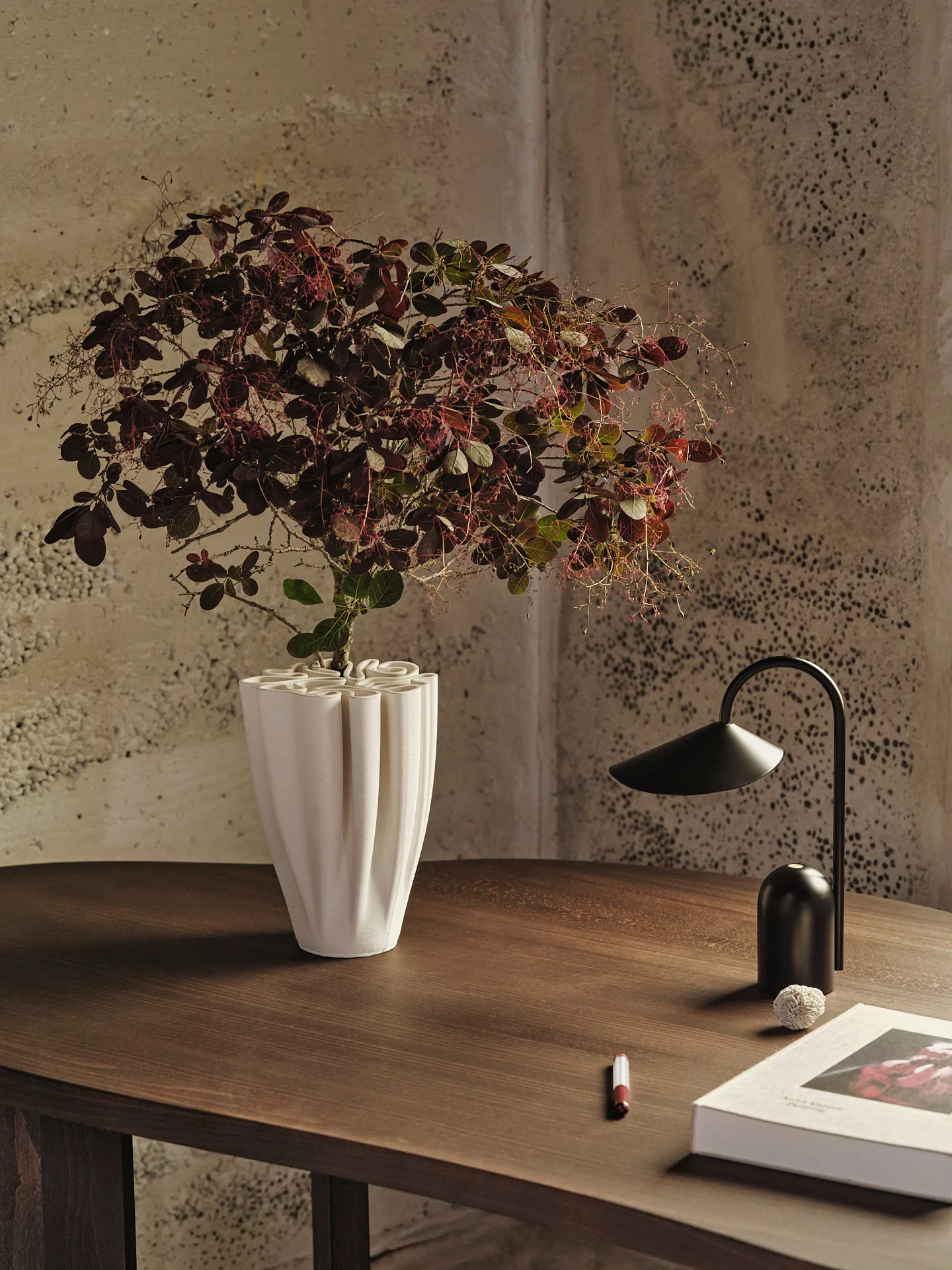 Tarn writing desk 90x170 cm, Dark stained beech Ferm Living