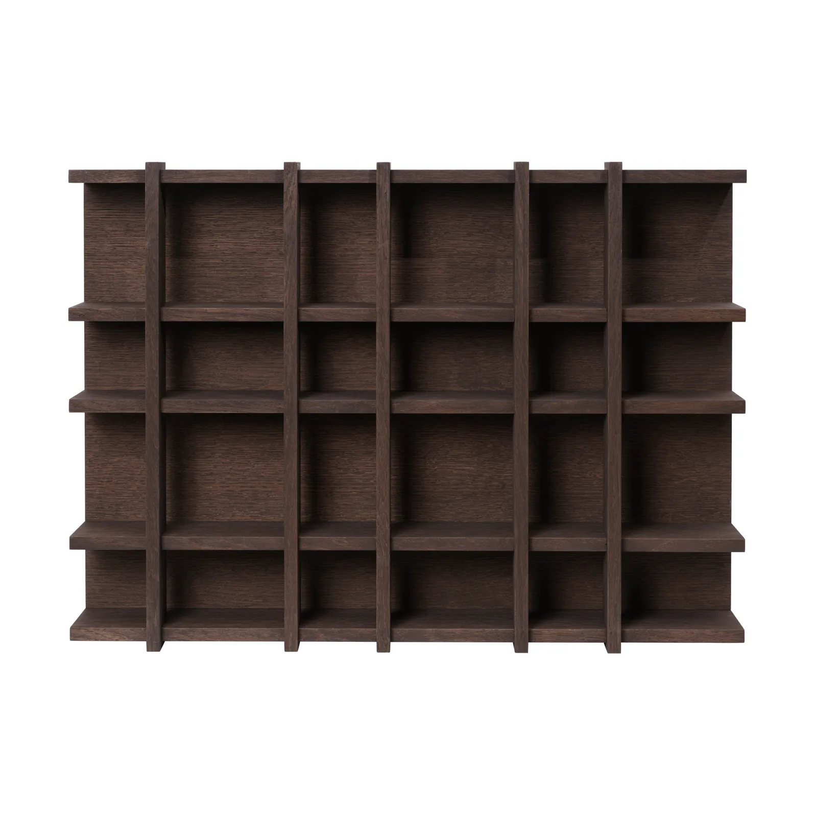 Tilem bookcase, Dark-stained oak, 6x4 Ferm Living