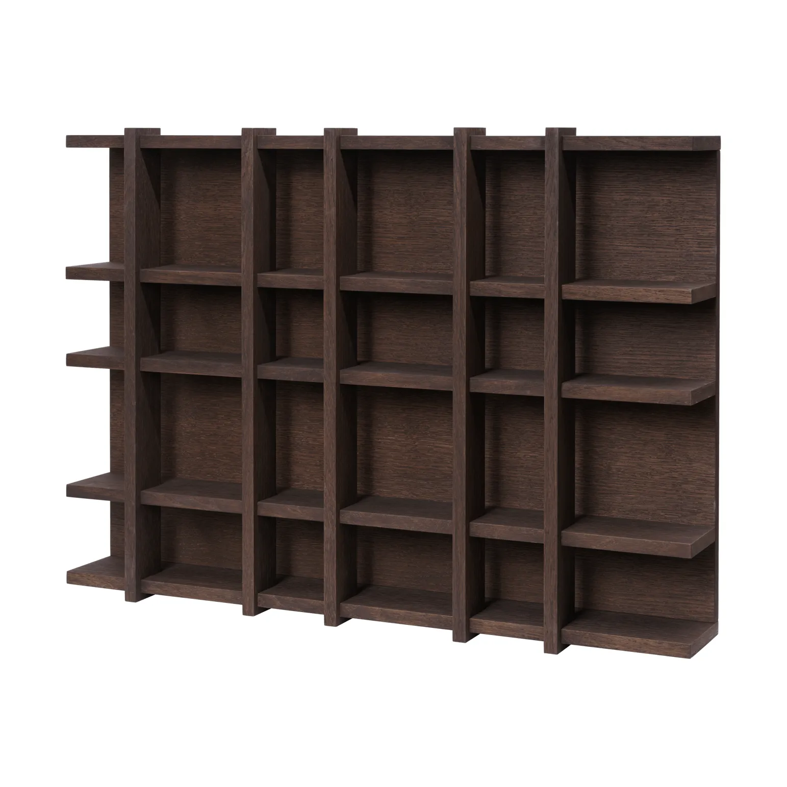 Tilem bookcase, Dark-stained oak, 6x4 Ferm Living