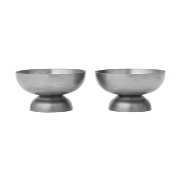 Tumbled glass bowl - Stainless steel - Ferm Living