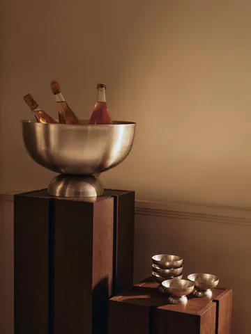 Tumbled glass bowl - Stainless steel - Ferm Living