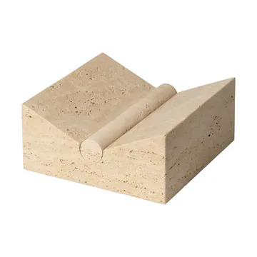 Tvara book stand - Travertine, 22x22 cm - Ferm Living