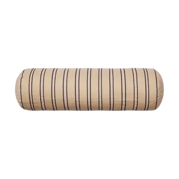 Twill bolster cylinder pillow - Cashmere-black - Ferm Living