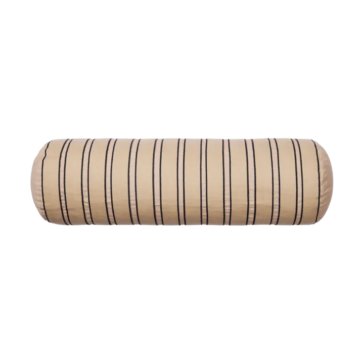 Twill bolster cylinder pillow - Cashmere-black - Ferm Living