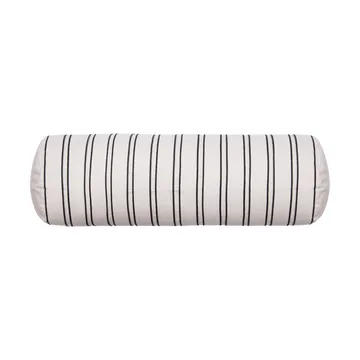 Twill bolster cylinder pillow - Off-white-black - Ferm Living