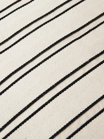 Twill bolster cylinder pillow - Off-white-black - Ferm Living