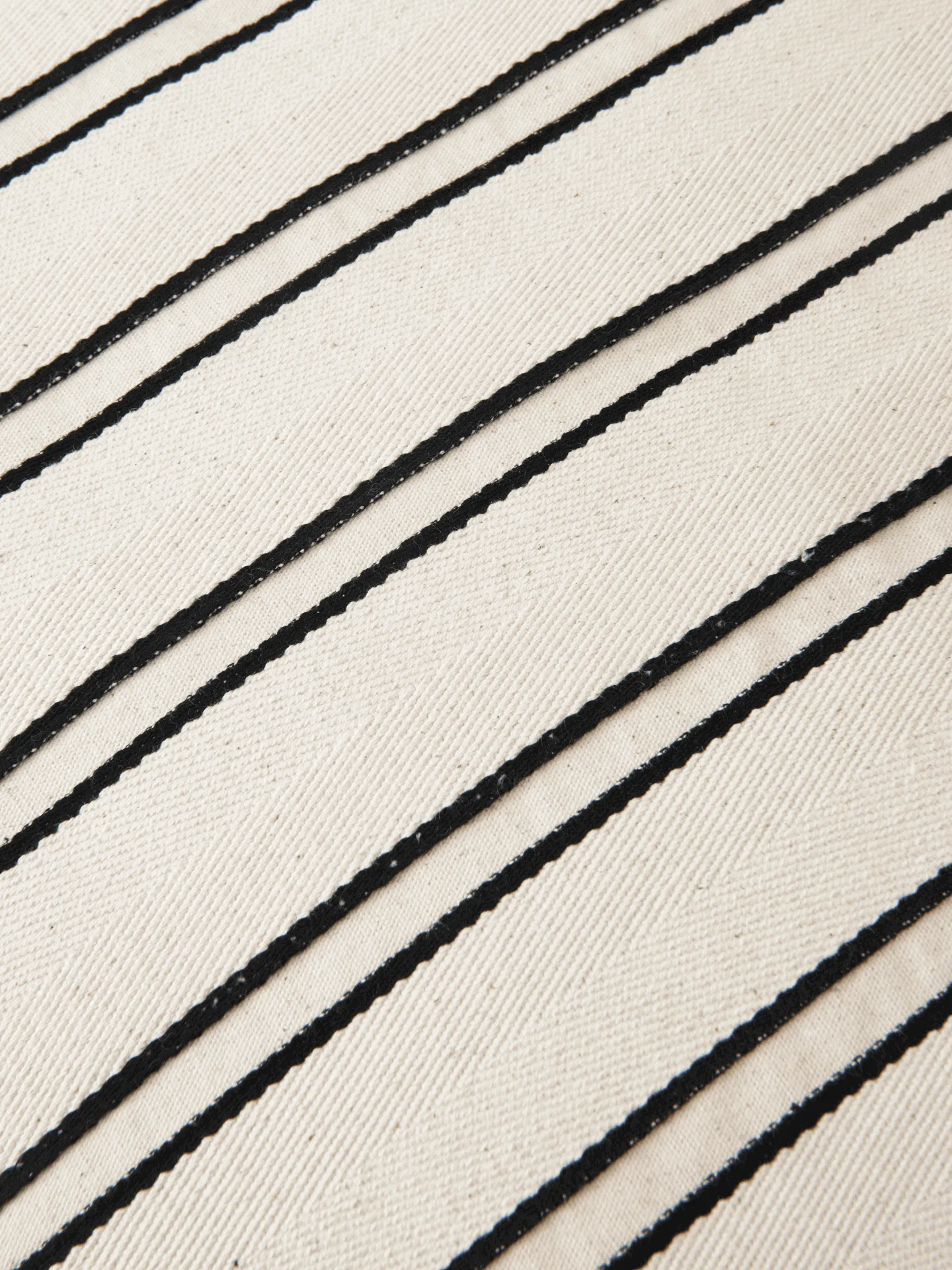 Twill cushion cover 50x50 cm, Off-white-black Ferm Living