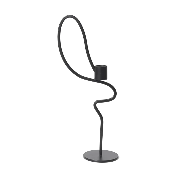 Valse candlestick high - Black - Ferm Living