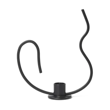 Valse candlestick low - Black - Ferm Living