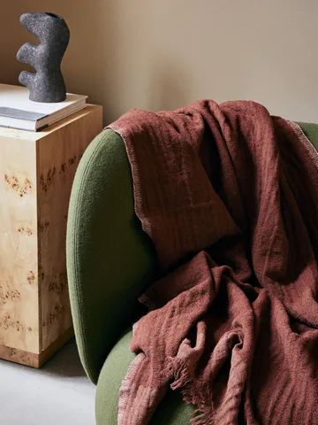 Weaver throw 120x170 cm - Red Brown - Ferm Living