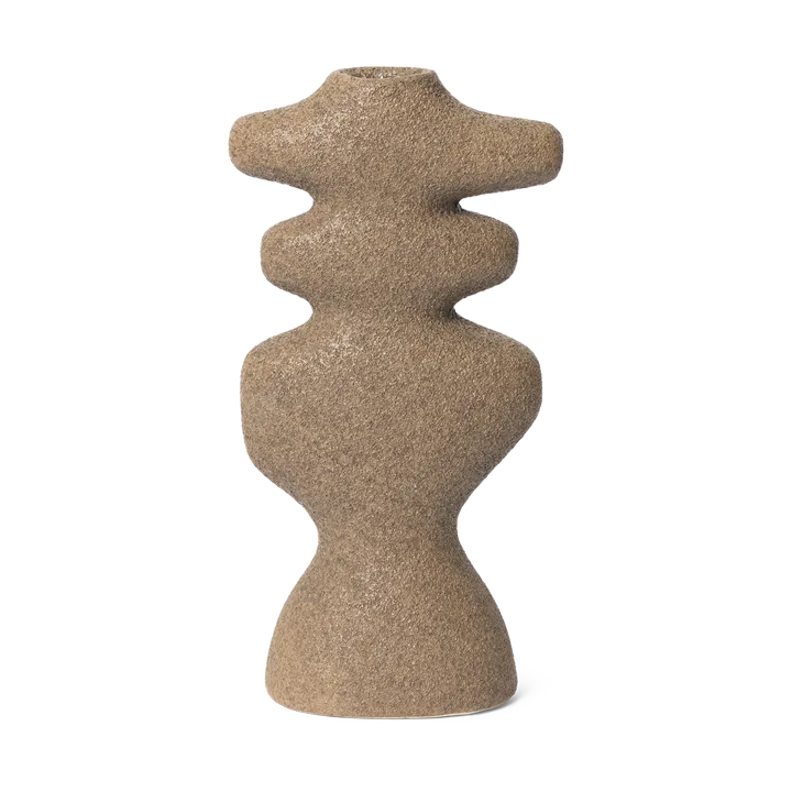 Yara candlestick large - Dark Sand - Ferm Living