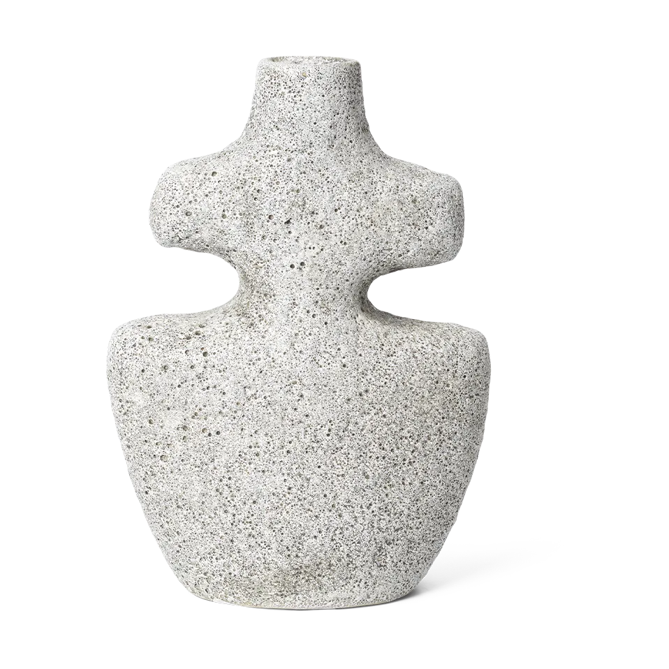Yara candlestick medium, Grey Pumice Ferm Living