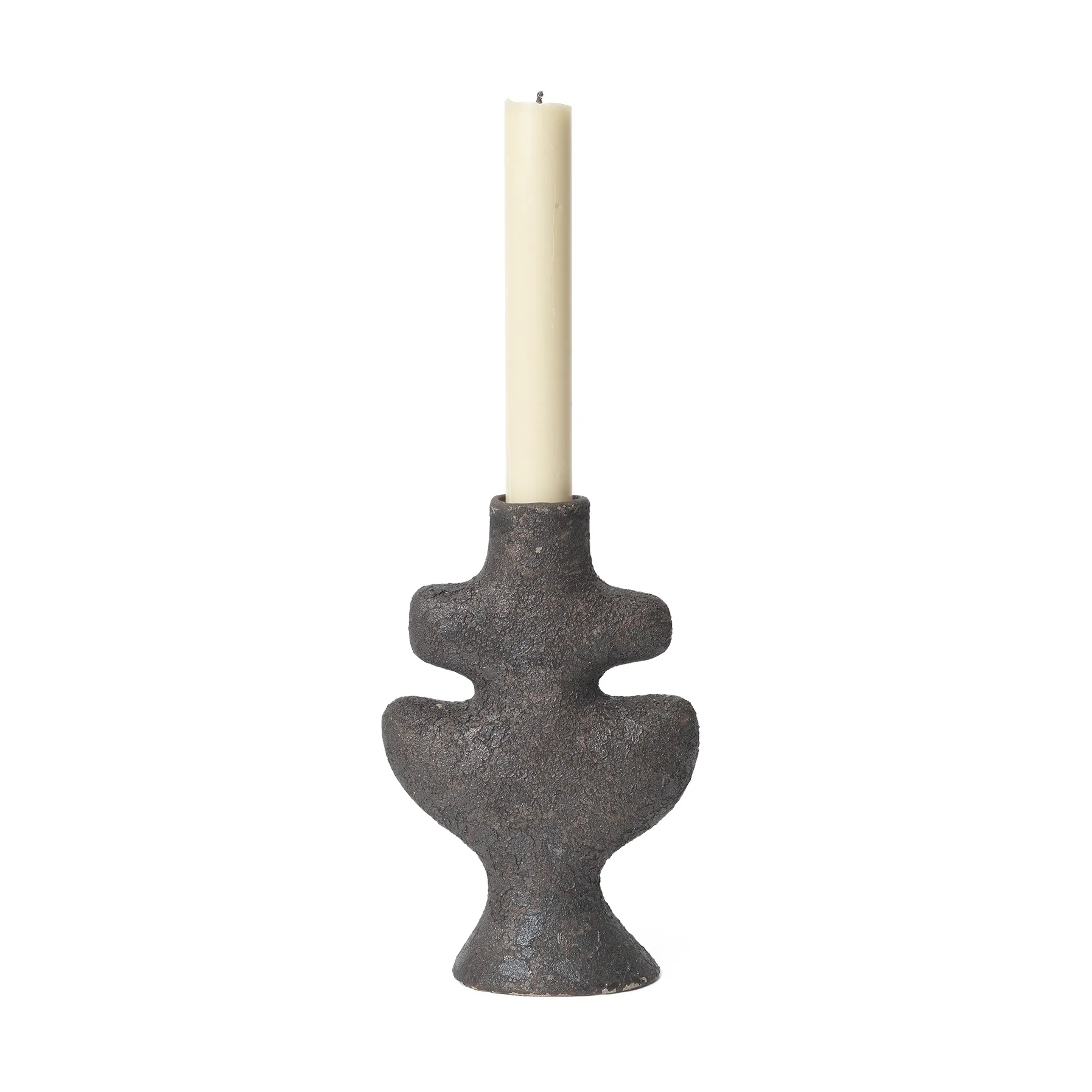 Yara candlestick small, Rustic Iron Ferm Living