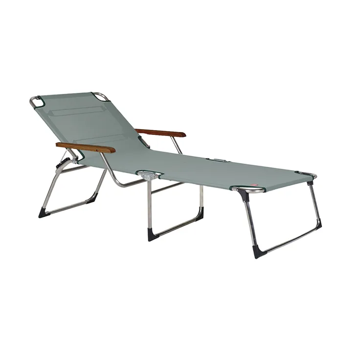 Amigo sun lounger high with armrests - Sage green - Fiam