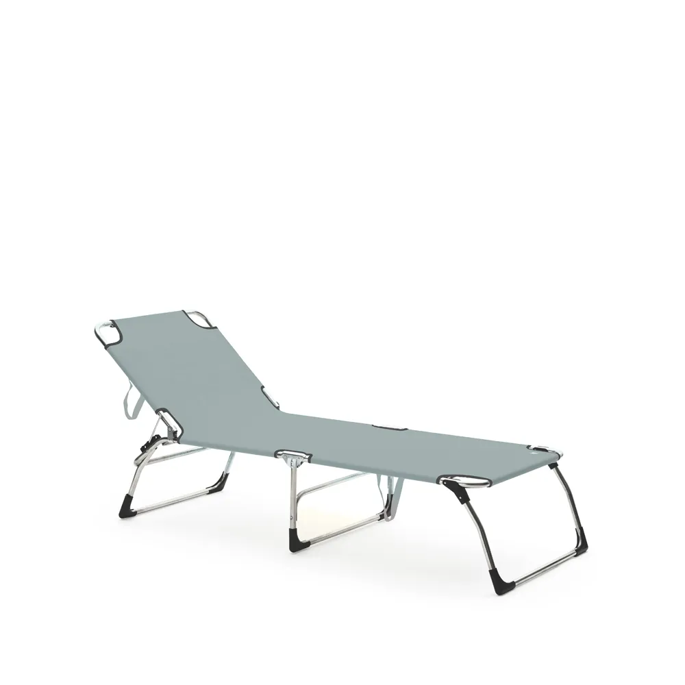 Amigo XXL sun lounger, Fabric sage green-aluminium frame Fiam