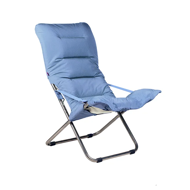 Fiesta Soft sun lounger - Light blue-beige supertex - Fiam