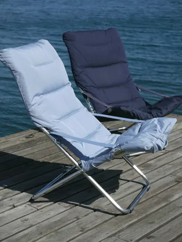 Fiesta Soft sun lounger - Light blue-beige supertex - Fiam