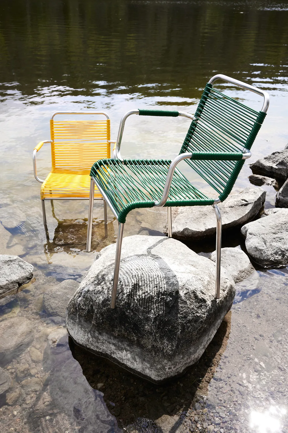 Mya Spaghetti armchair, Dark green Fiam