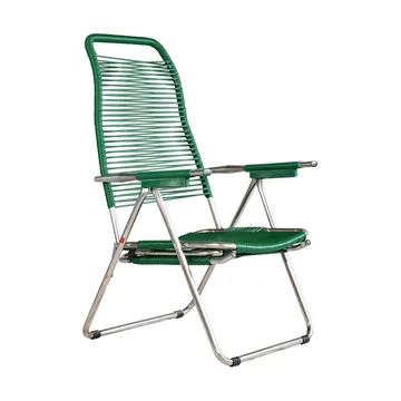 Spaghetti sun lounger with footrest - Green - Fiam