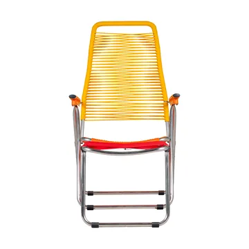 Spaghetti sun lounger with footrest - Multi-yellow - Fiam