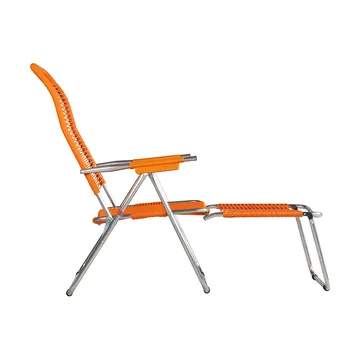 Spaghetti sun lounger with footrest - Orange - Fiam