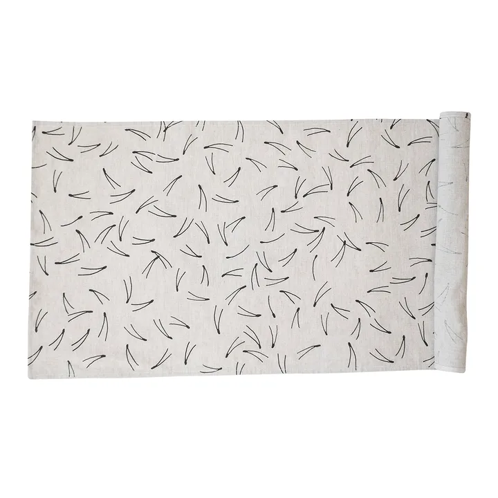 Barr table runner 44x137 cm - nature-black - Fine Little Day