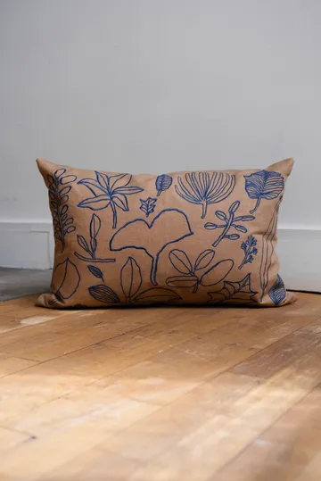 Botanic cushion cover 38x58 cm - Brown-blue - Fine Little Day