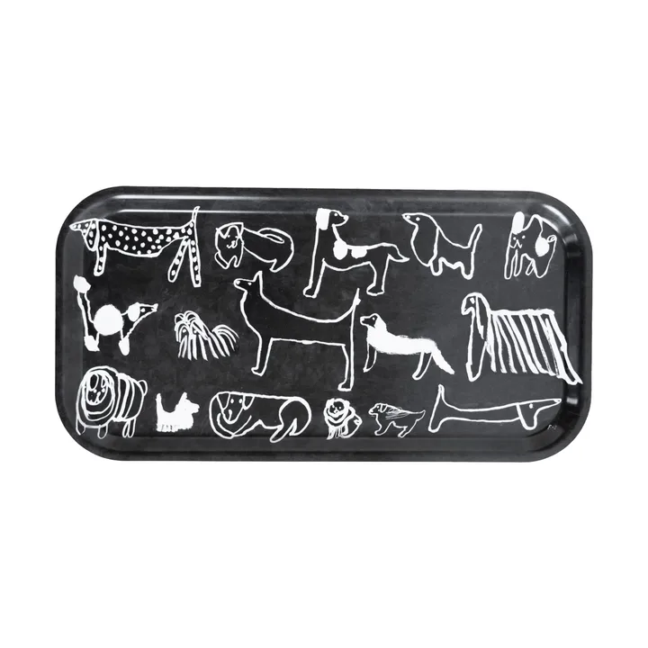 Dogs tray 22x43 cm - Black-white - Fine Little Day