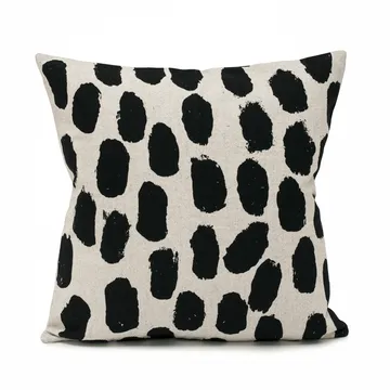 Dots cushion cover 48x48 cm - beige-black - Fine Little Day