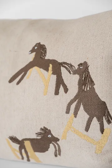 Jumping horse cushion cover 38x58 cm - Natural - Fine Little Day