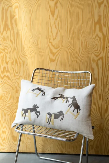 Jumping horse cushion cover 38x58 cm - Natural - Fine Little Day