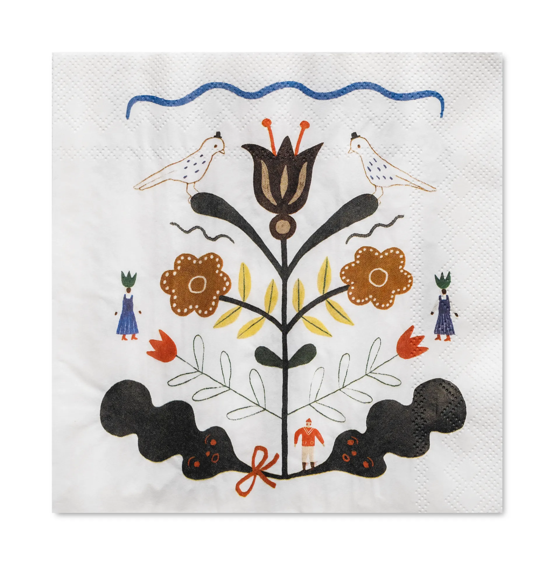 Kurbits napkin 33x33 cm 25 pack, White-multi Fine Little Day