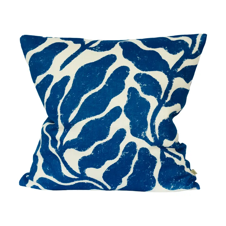 Leaves cushion cover 48x48 cm - White-blue - Fine Little Day