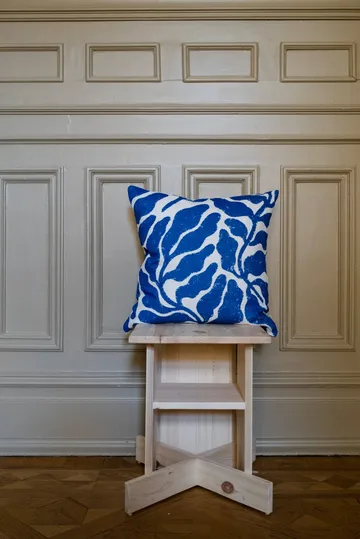 Leaves cushion cover 48x48 cm - White-blue - Fine Little Day