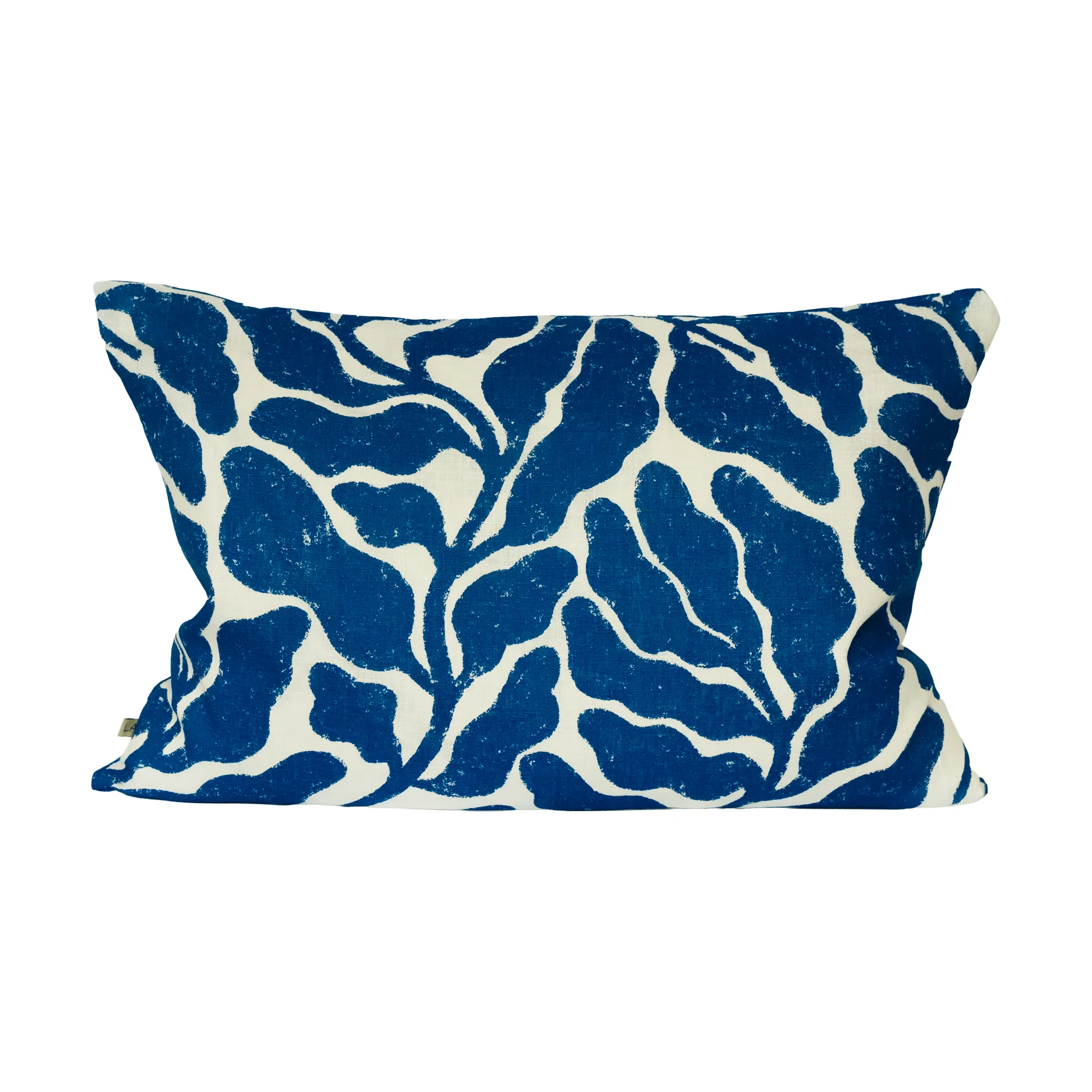 Leaves cushion cover 48x68 cm, White-blue Fine Little Day