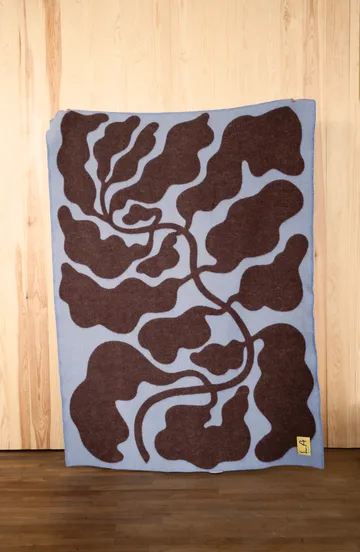 Leaves felt 130x180 cm - Blue-brown - Fine Little Day