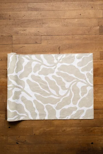 Leaves runner - Sand, 45x180 cm - Fine Little Day