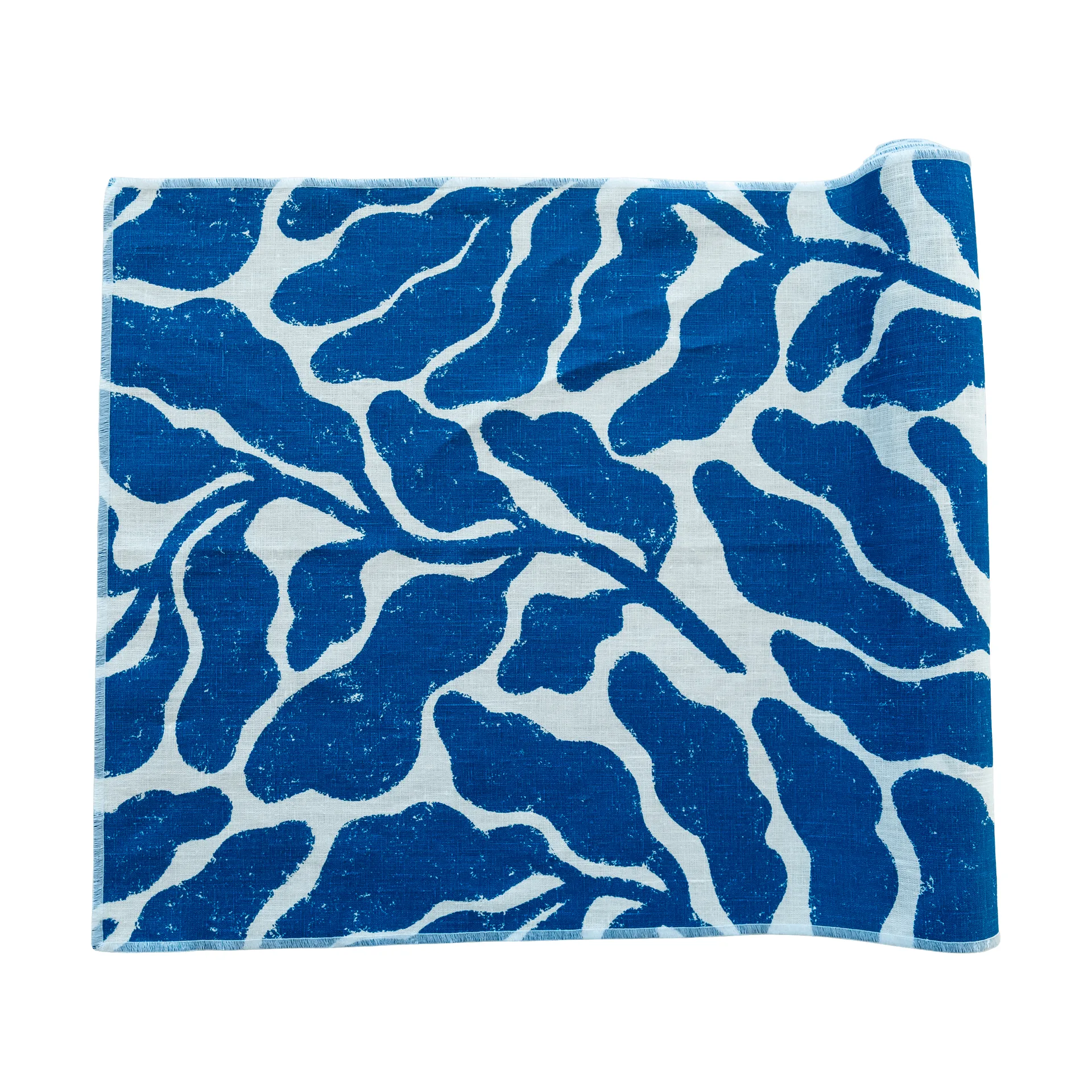 Leaves runner, White-blue, 47x180 cm Fine Little Day