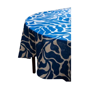 Leaves tablecloth - White-blue, 147x147 cm - Fine Little Day