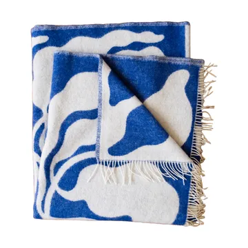 Leaves throw 130x220 cm - Blue-white - Fine Little Day