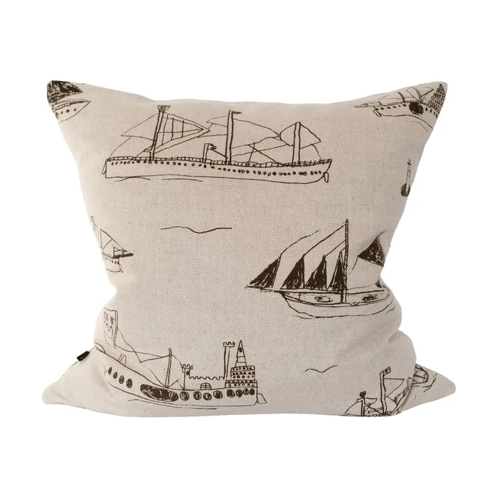 Ohoy cushion cover - Natural brown, 48x48 cm - Fine Little Day
