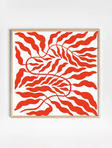 Orange red leaf - 50x50 cm - Fine Little Day