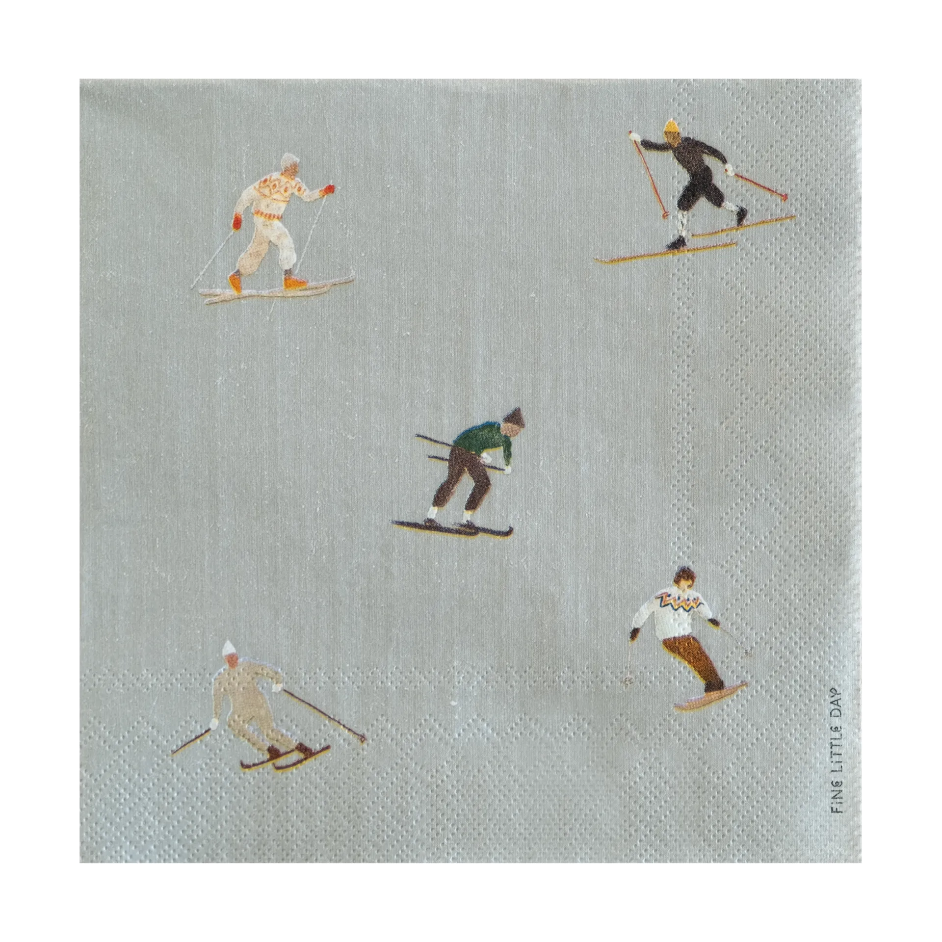 Skiers napkin 25 pack, Grey Fine Little Day