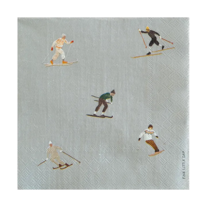 Skiers napkin 25 pack - Grey - Fine Little Day