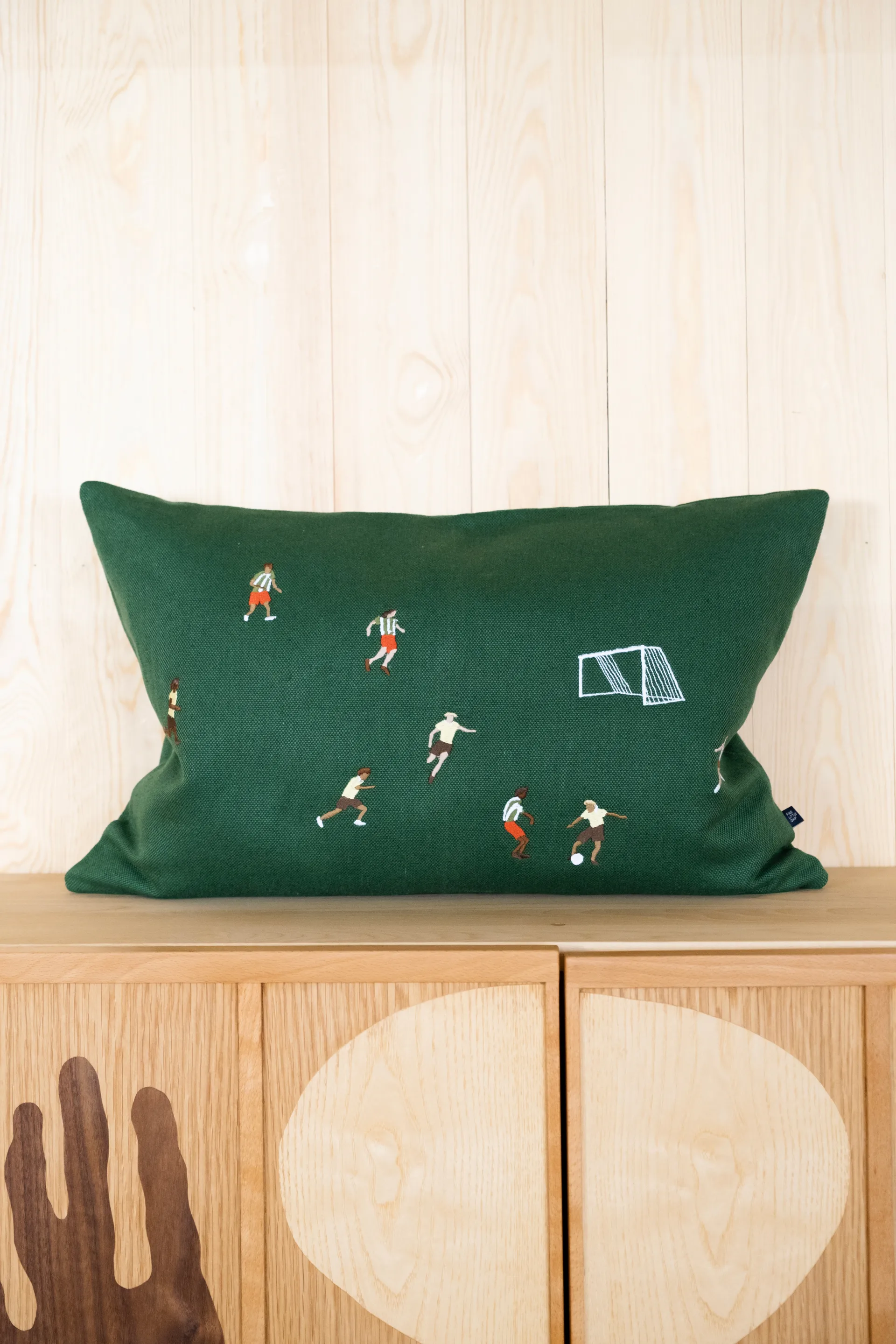 Soccer footboll pillowcase 58x38 cm, Green Fine Little Day