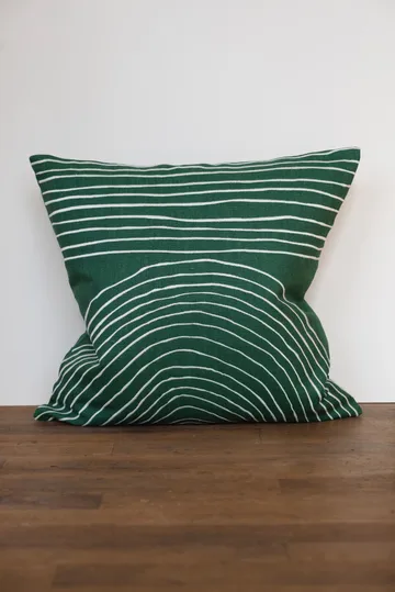 Straw cushion cover 48x48 cm - Green - Fine Little Day